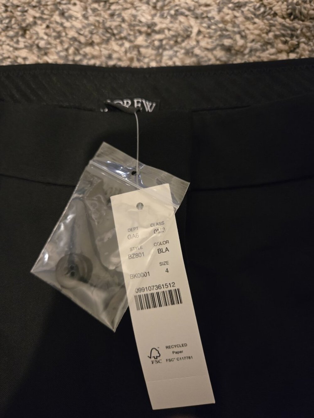 NWT J Crew Long Pleated Trouser Shorts in Drapey Viscose Black 4 - Picture 2 of 4